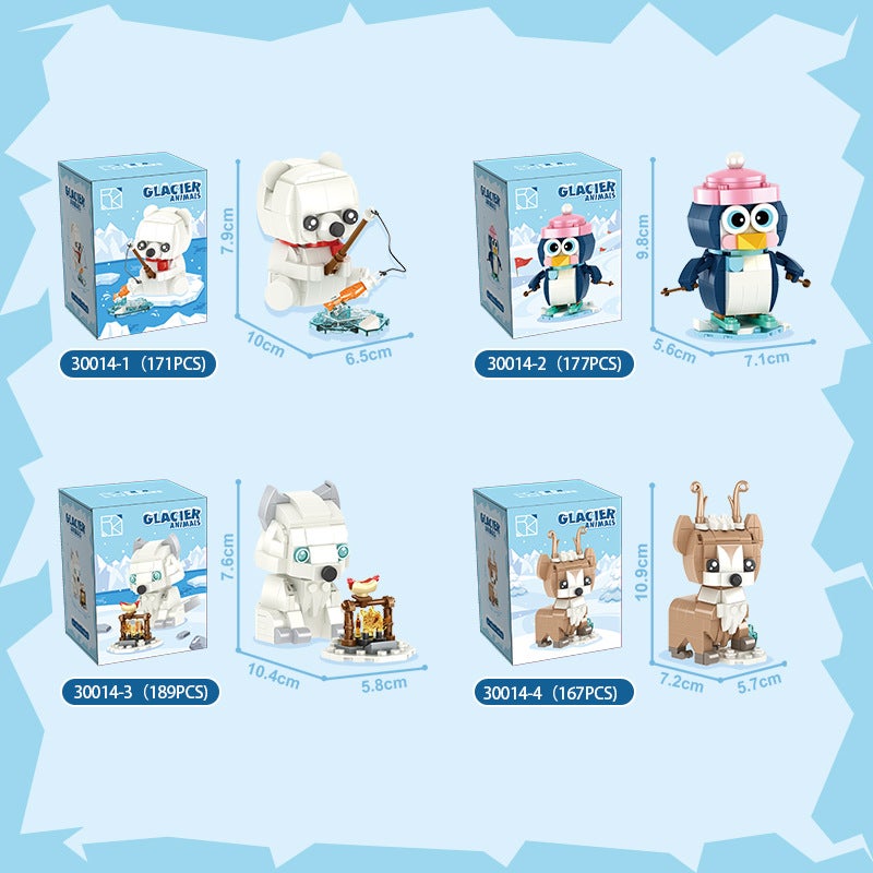 Hsanhe Hengsanhe Mini Particle Building Block Assembly Toys 30014 Cartoon Animal Series Delivery - Image 4